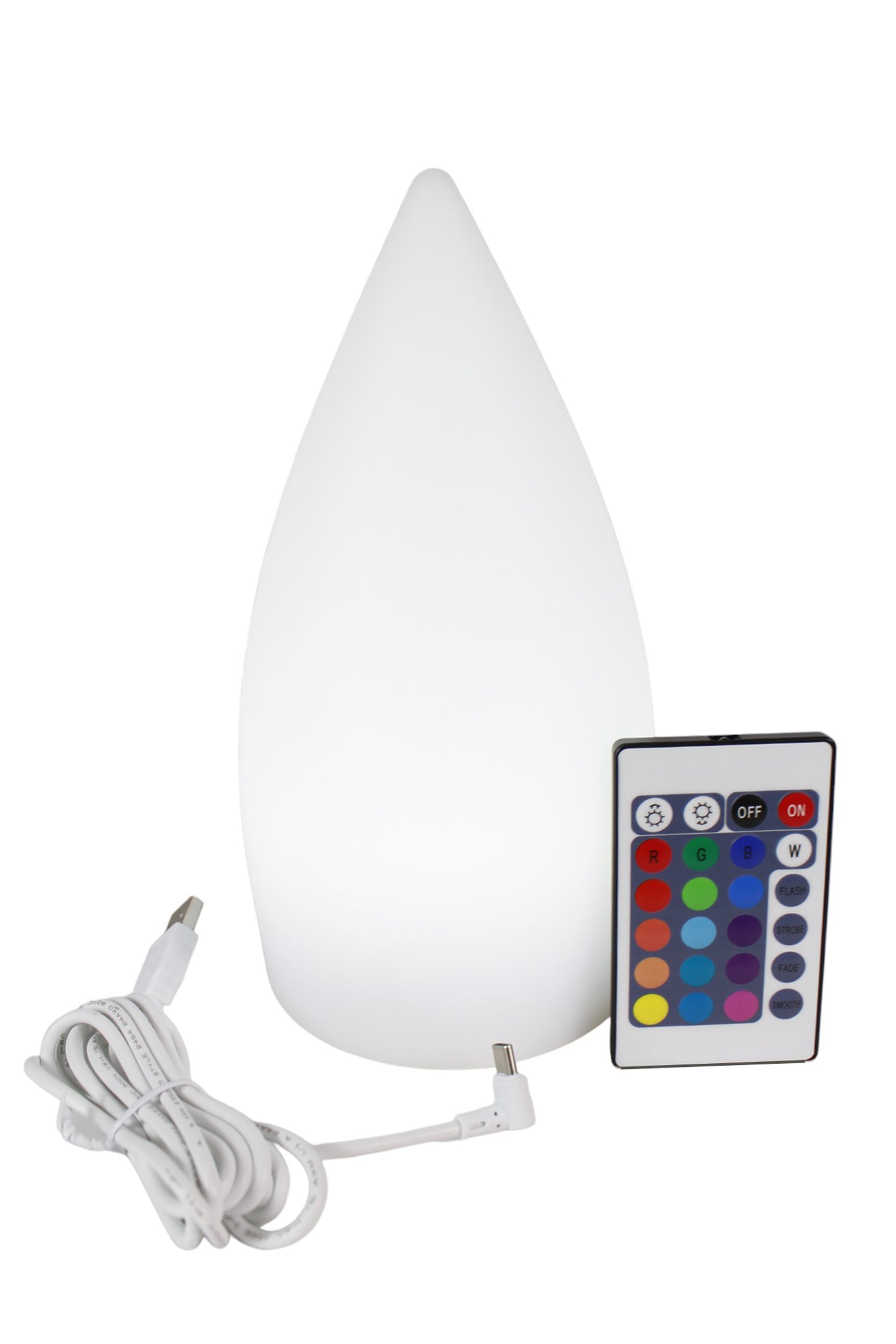 LED Kegellampe 21x11 cm RGB Kabellos Akku mit Fernbedienung Saunalampe Tischlampe