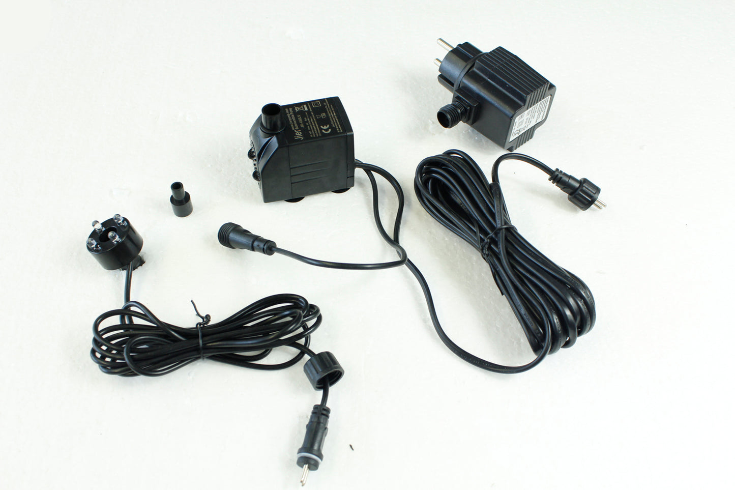 Springbrunnen Pumpe mit Beleuchtung 1 LED Spot Teichpumpe Tauchpumpe Wasserpumpe