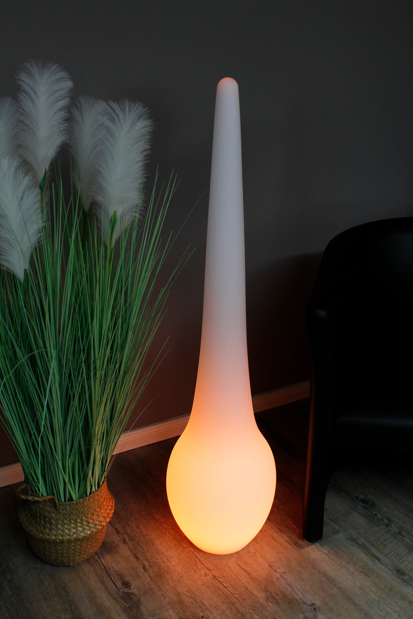Design Stehlampe 115 x 28 cm Farbwechsel mit Akku kabellos Lampe Innen und Außen Dekoleuchte