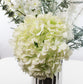 Künstlicher Blumenstrauß mit Vase Blumen Bouquet weiß Kunstpflanze