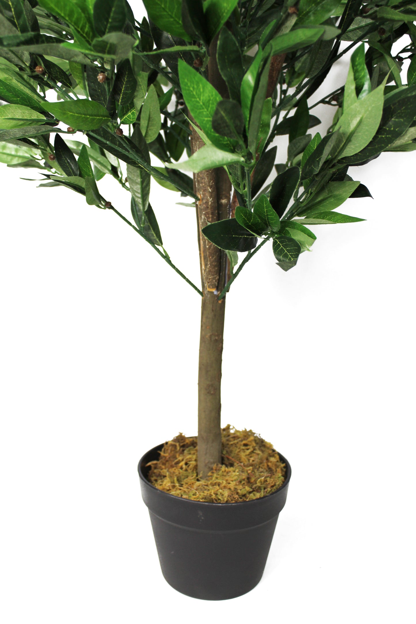 Künstlicher Kirschlorbeer 120 cm mit Echtholzstamm und 1521 Blätter Kunstpflanze