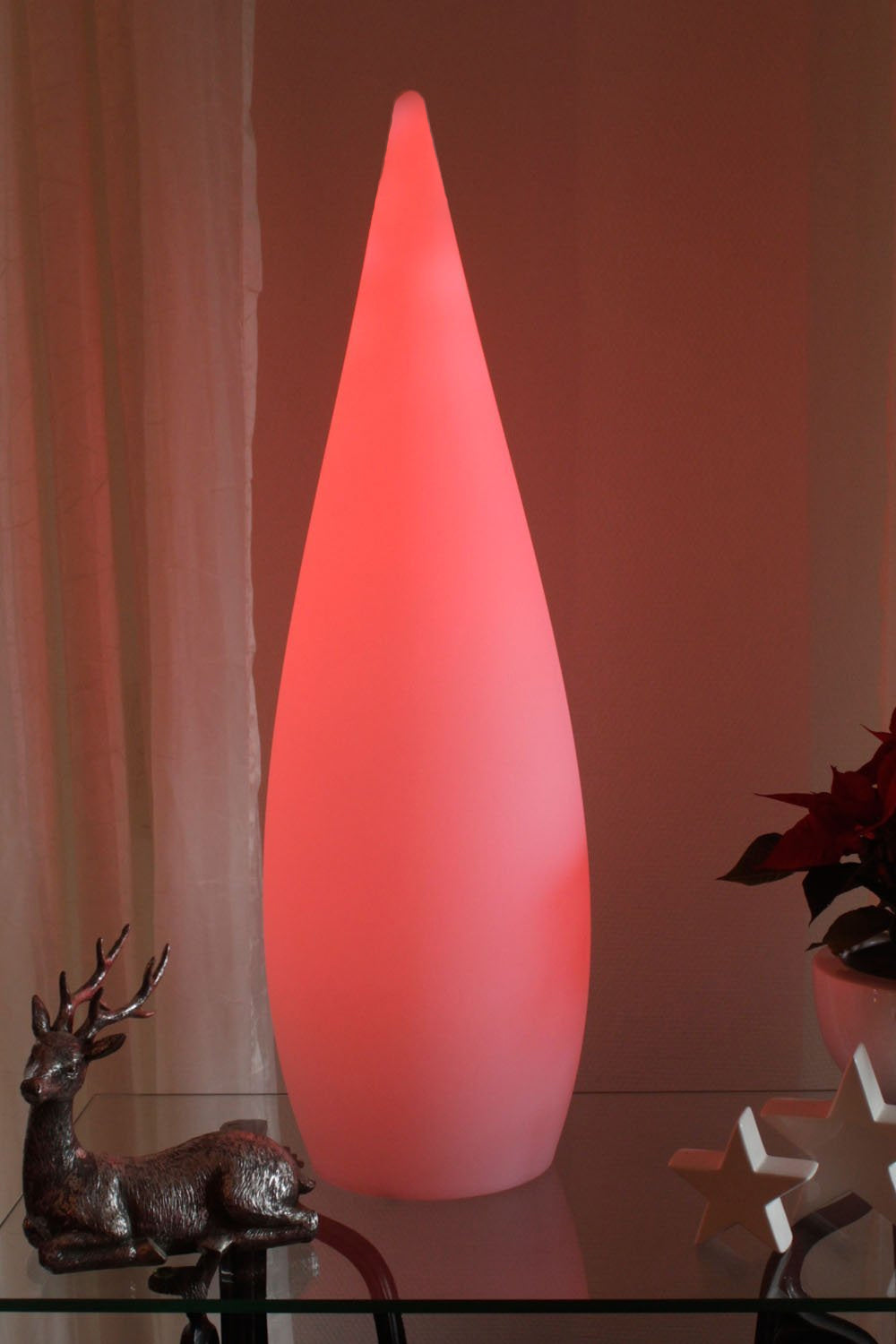 Stehlampe Arnusa Oasis Lights Kegelleuchte Design Lampe mit Fernbedienung und Akku-Funktion LED (Kegelleuchte (24x80cm))