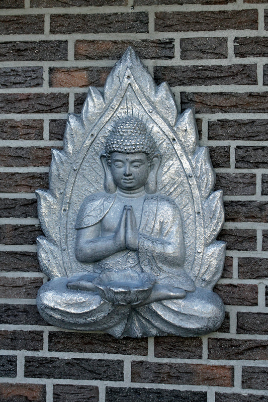 Wandskulptur Buddha Wanddekoration 67x44x15 cm Figur