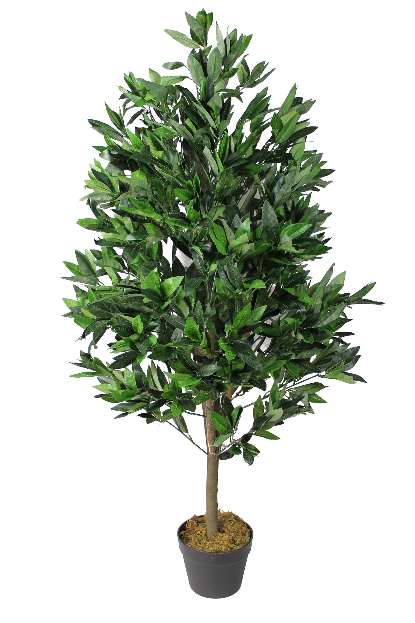 Künstlicher Kirschlorbeer 120 cm mit Echtholzstamm und 1521 Blätter Kunstpflanze