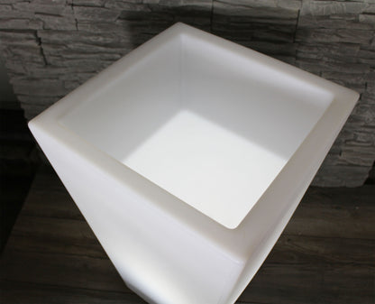Großer LED Blumenkübel 69,5 x 45 cm beleuchtet RGB mit Fernbedienung Pflanzkübel modern Blumentopf Akku und Netzkabel Indoor § Outdoor