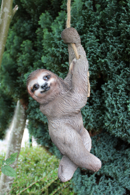 Gartenfigur Faultier zum Aufhängen Gartendekoration Tierfigur
