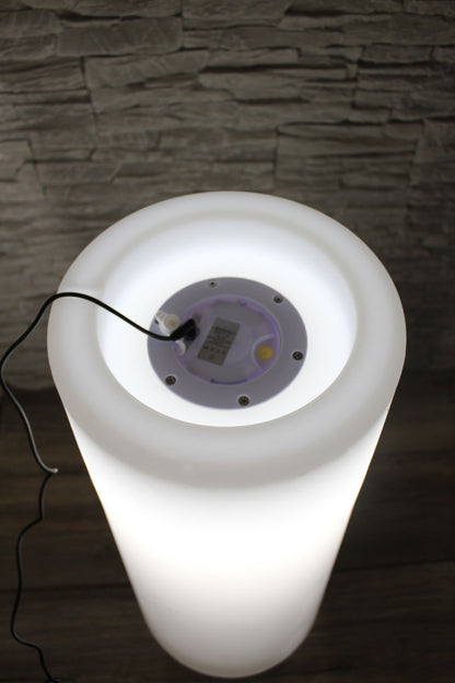 Moderner beleuchteter Blumenkübel 90x37 cm Pflanzgefäß Blumentopf LED RGB mit Akku und Netzteil