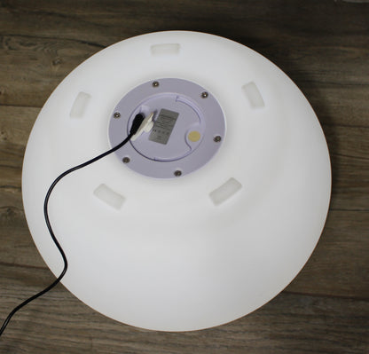 Moderner runder beleuchteter Blumenkübel 35x24 cm Pflanzgefäß Blumentopf LED RGB mit Akku und Netzteil