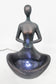 Yoga Brunnen mit Beleuchtung und Chakren Kugel Heilstein 41 cm Zimmerbrunnen Springbrunnen