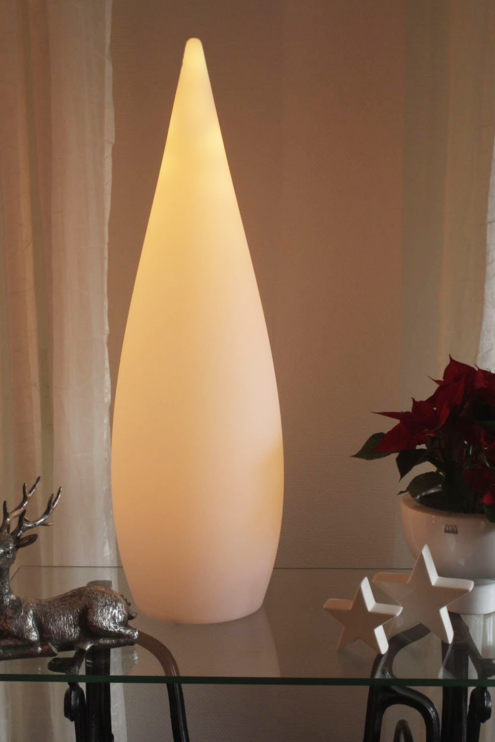Stehlampe Arnusa Oasis Lights Kegelleuchte Design Lampe mit Fernbedienung und Akku-Funktion LED (Kegelleuchte (24x80cm))
