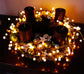 LED Cluster Lichterkette Leuchtkugeln 120 LED warmweiß Weihnachtsbeleuchtung