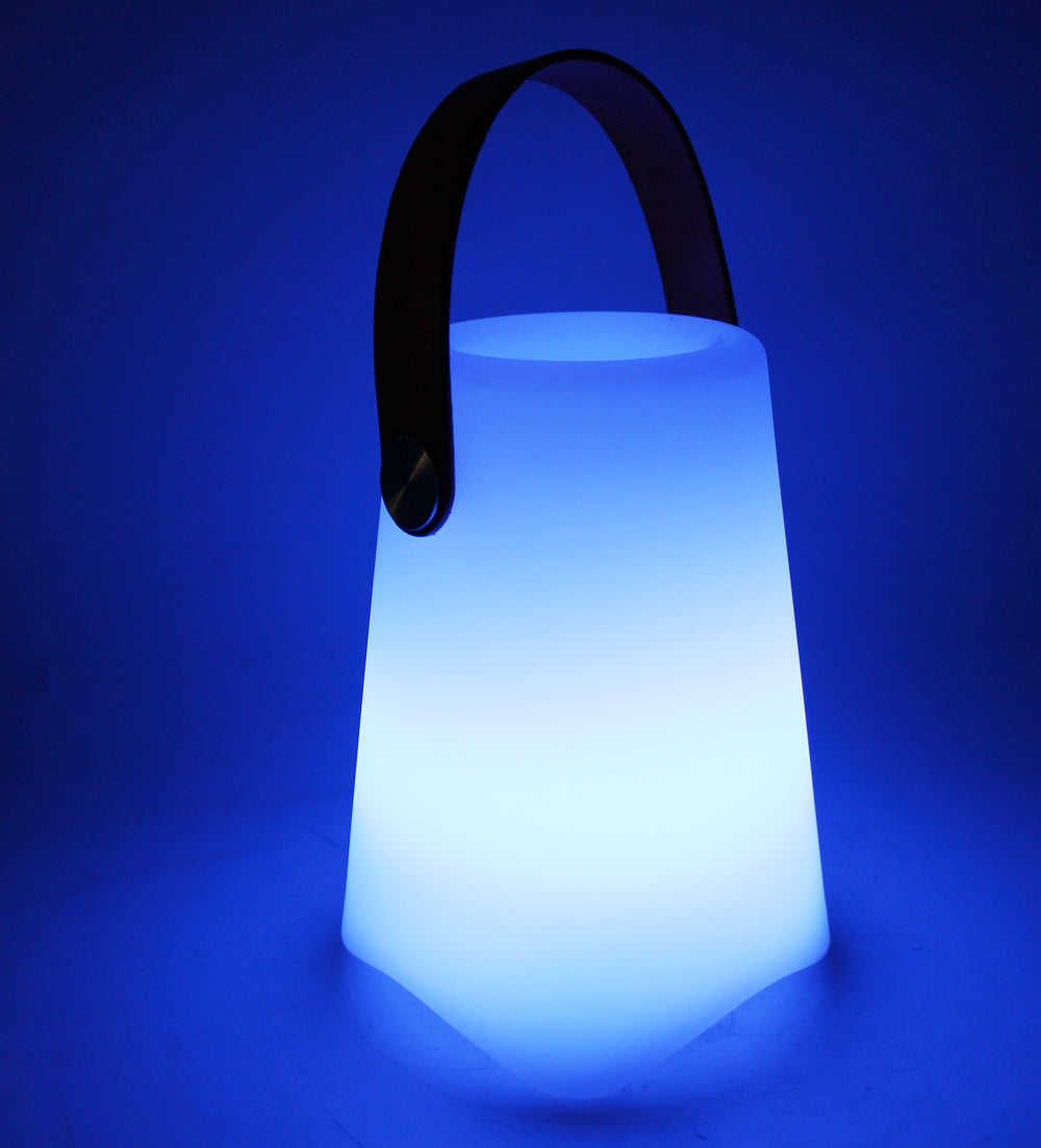 LED Tischleuchte mit Bluetoothlautsprecher RGB Farbwechsel kabellos 18x23 cm