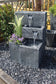 Springbrunnen "Grada" Bepflanzbar mit LED Beleuchtung, Wasserfall Gartenbrunnen Kaskade Terrassenbrunnen