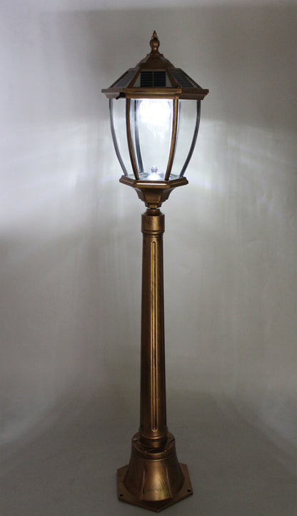 Gartenlaterne Solarbetrieben klassisch 115 cm Solarlampe Außenleuchte Sockelleuchte kabellos Duo Color warmweiß und kaltweiß