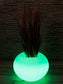 Moderner runder beleuchteter Blumenkübel 35x24 cm Pflanzgefäß Blumentopf LED RGB mit Akku und Netzteil
