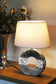 Tischleuchte Keramik 42,5 cm maritim Nachttischlampe