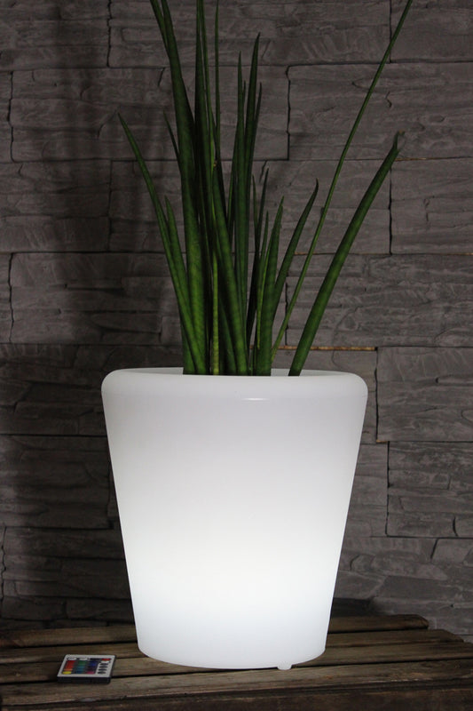 Arnusa Oasis Lights LED Blumentopf PL123 Pflanzkübel beleuchtet mit Fernbedienung und Akku. 16 Farben per Fernbedieung wählen