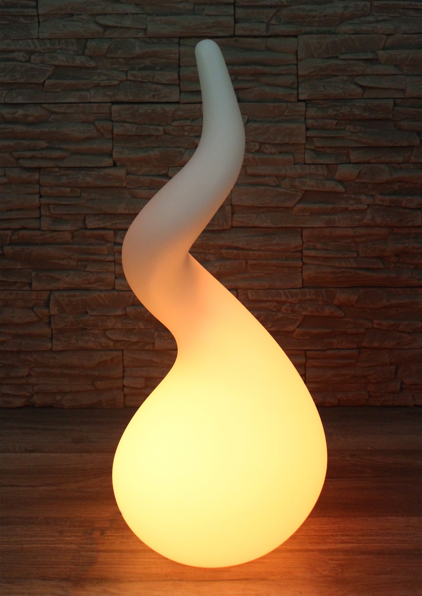 Design Stehlampe 71 x 31cm Farbwechsel mit Akku PL411 kabellos Lampe Innen und Außen Dekoleuchte Gartenlampe moderne Leuchte Skulptur abstrakt