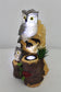 Solar Gartenfigur Eulen Solarleuchte Tierfigur Gartendekoration 36 cm