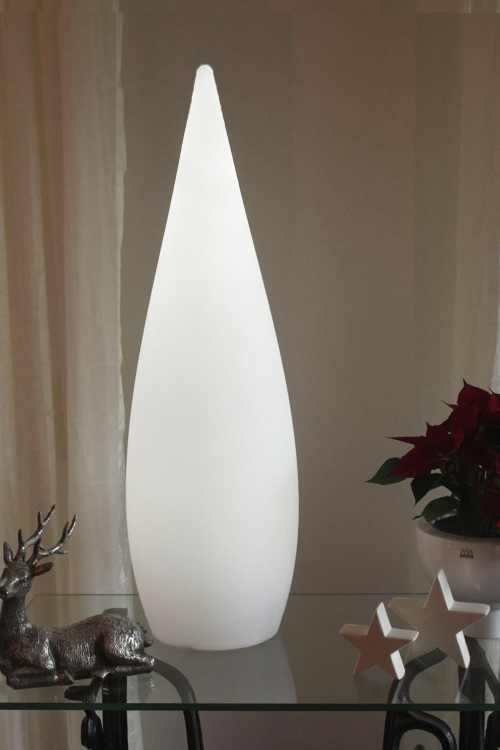 Stehlampe Arnusa Oasis Lights Kegelleuchte Design Lampe mit Fernbedienung und Akku-Funktion LED (Kegelleuchte (24x80cm))