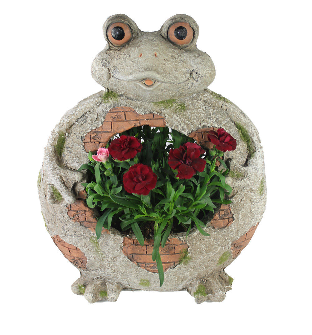 Blumentopf Frosch mit Pflanztopf Dekorativer Blumenkübel