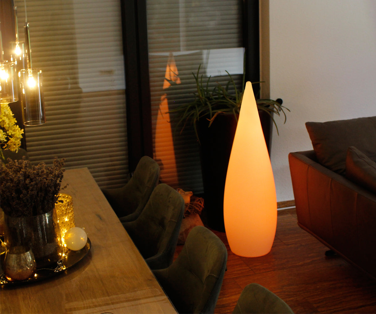 Stehlampe Arnusa Oasis Lights Kegelleuchte Design Lampe mit Fernbedienung und Akku-Funktion LED (Kegelleuchte (36x120cm))