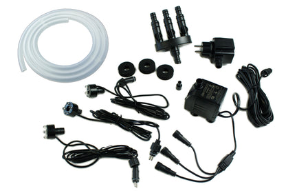 Springbrunnen Pumpe mit 3x LED Beleuchtung Komplett Set Wasserpumpe Teichpumpe