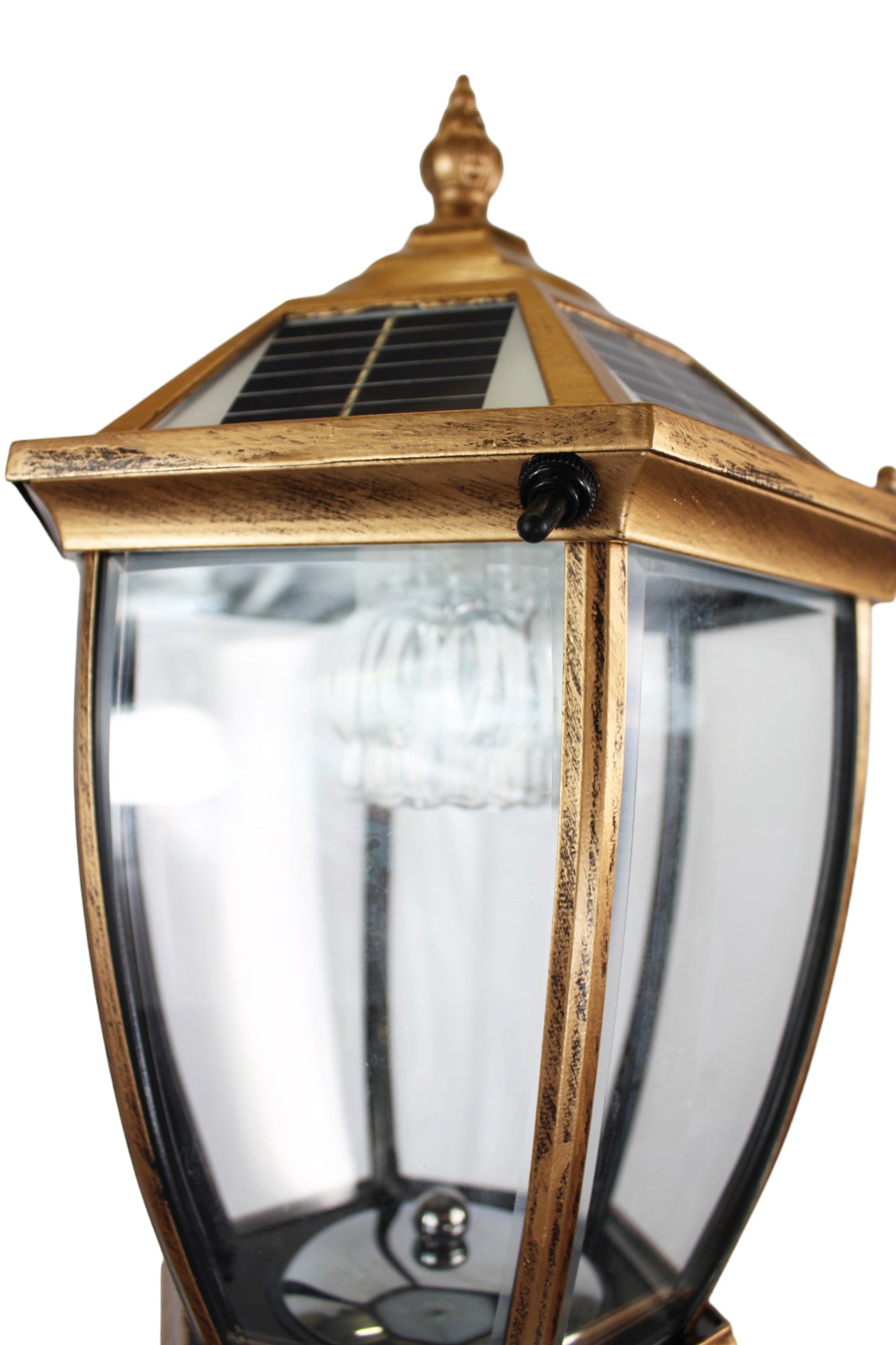 Gartenlaterne Solarbetrieben klassisch 115 cm Solarlampe Außenleuchte Sockelleuchte kabellos Duo Color warmweiß und kaltweiß