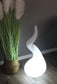 Design Stehlampe 71 x 31cm Farbwechsel mit Akku PL411 kabellos Lampe Innen und Außen Dekoleuchte Gartenlampe moderne Leuchte Skulptur abstrakt