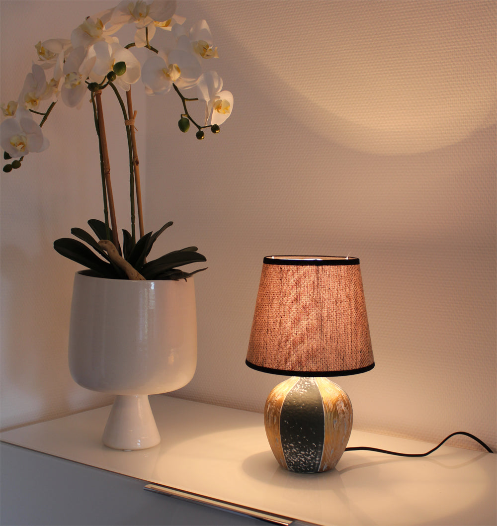 Tischlampe aus Keramik kleine Nachttischlampe Beistelllampe