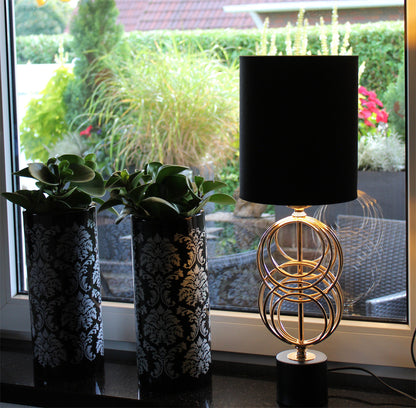 Tischlampe Kupfer farben Designlampe 60cm Tischleuchte